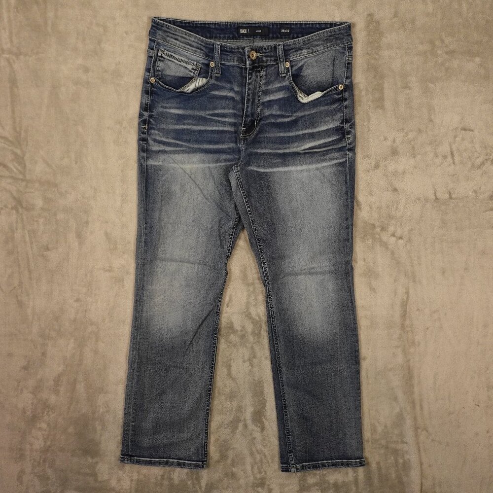 BKE Jake Jeans Men’s 36x32‎ Medium Wash Stretch Denim Casual Slim Fit